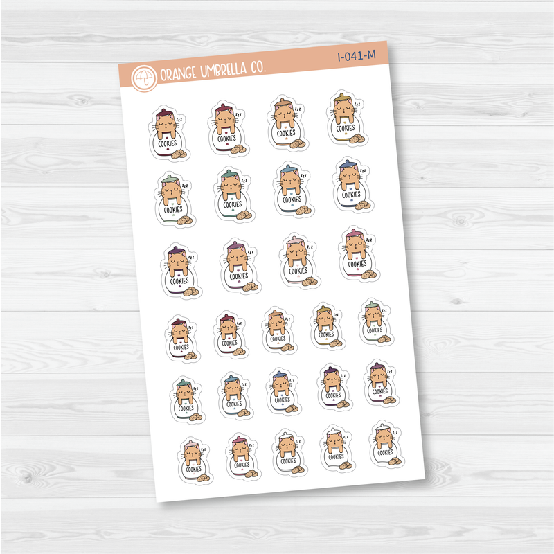 Spazz Cat Carb Coma Icon Planner Stickers | I-041