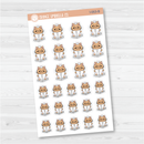 Spazz Cat Reading Icon Planner Stickers and Labels | I-063