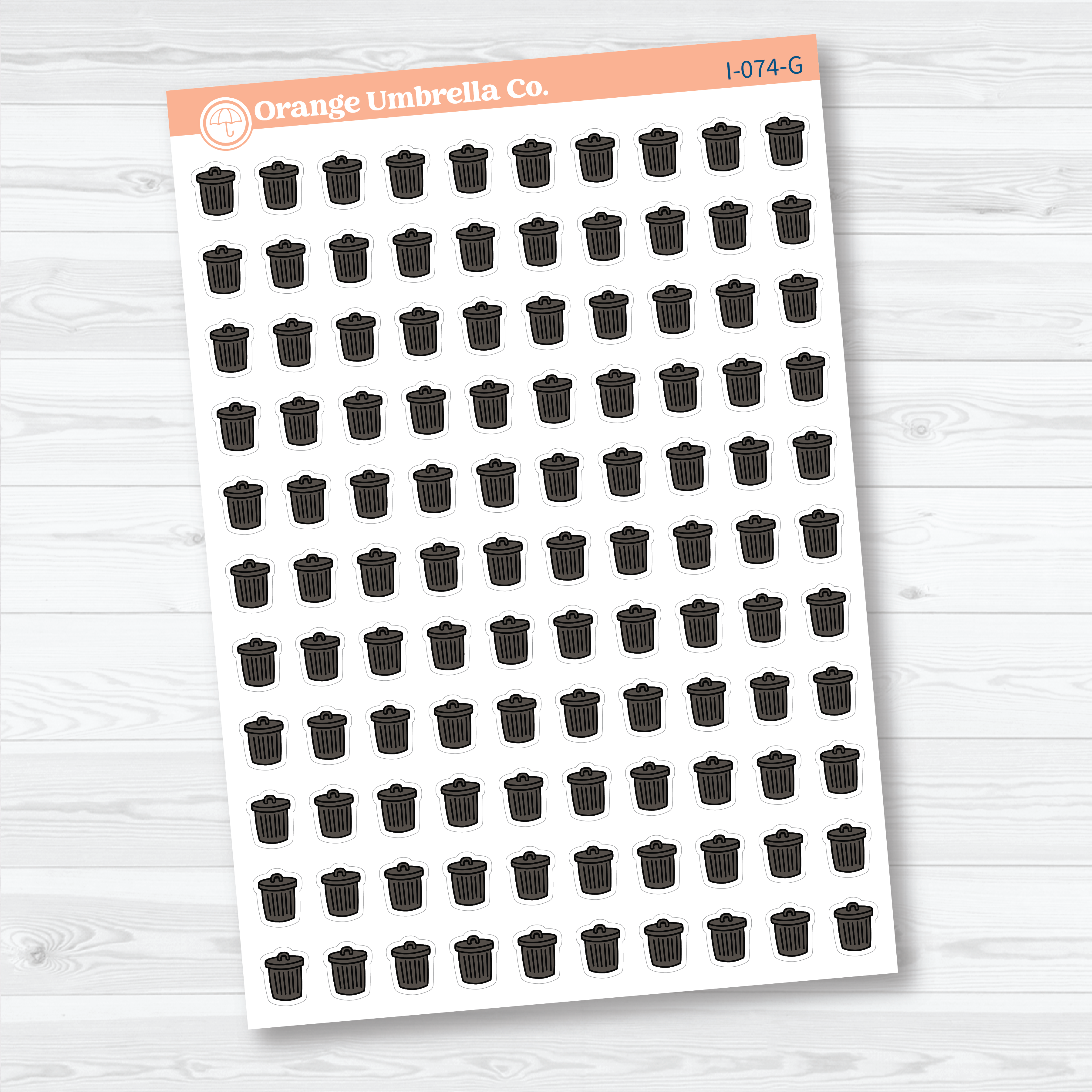 Hand Doodled Trash Day  Icon Planner Stickers | I-074