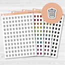 Trash Can Icon Planner Stickers | I-074