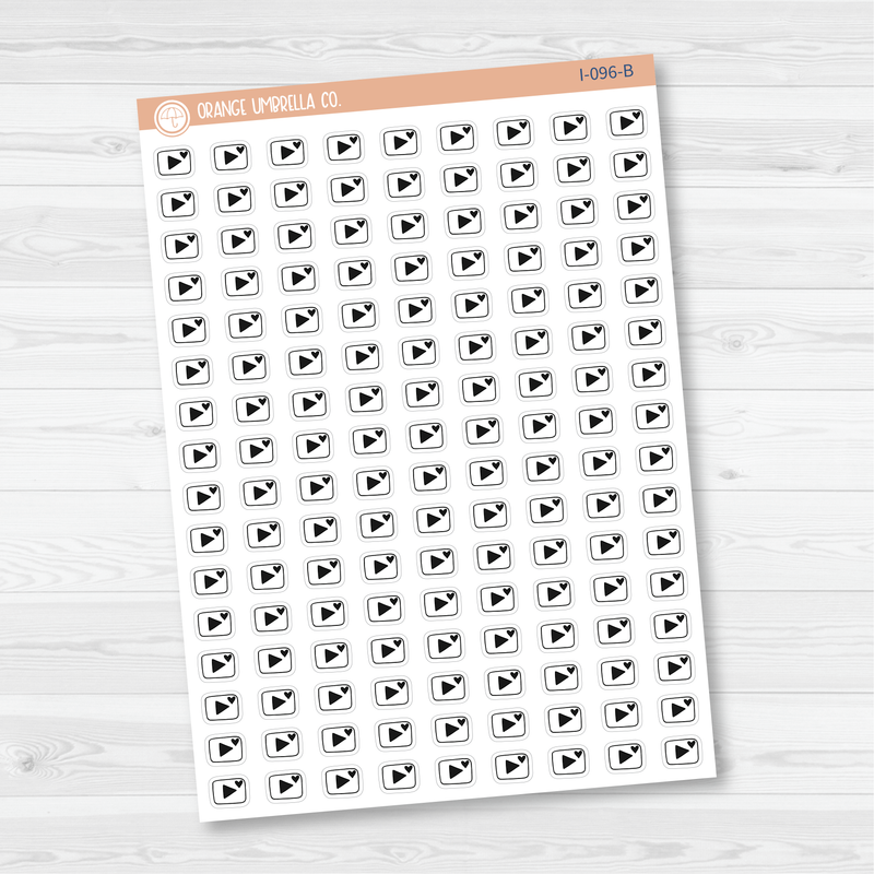 You-Tube Icon Planner Stickers | I-096