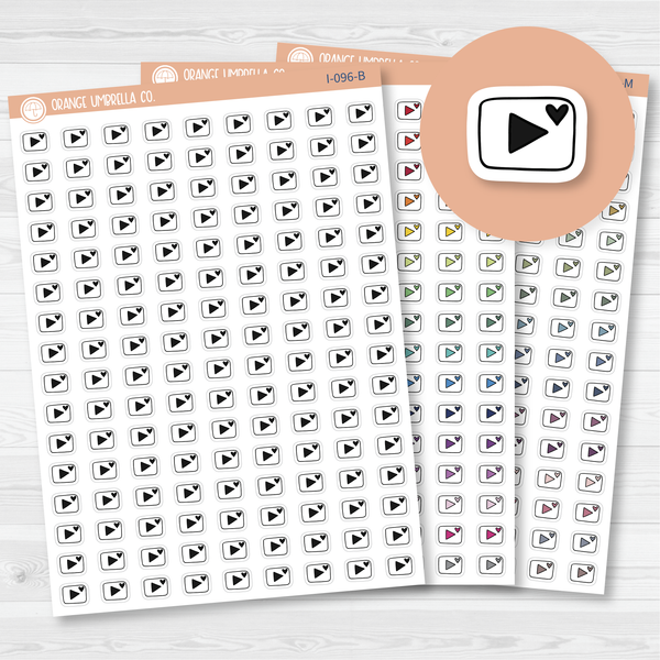 You-Tube Icon Planner Stickers | I-096