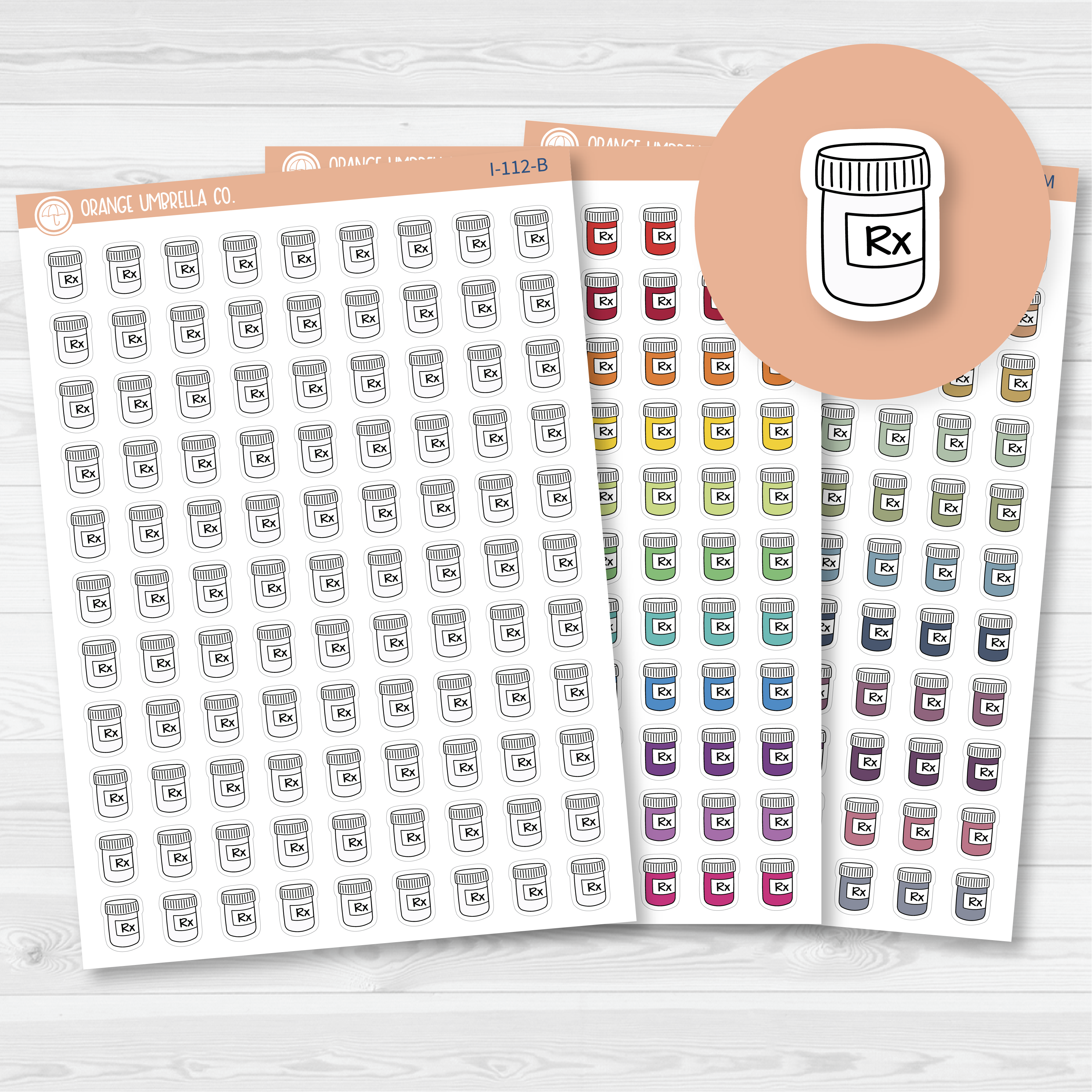 Rx Icon Planner Stickers | I-112