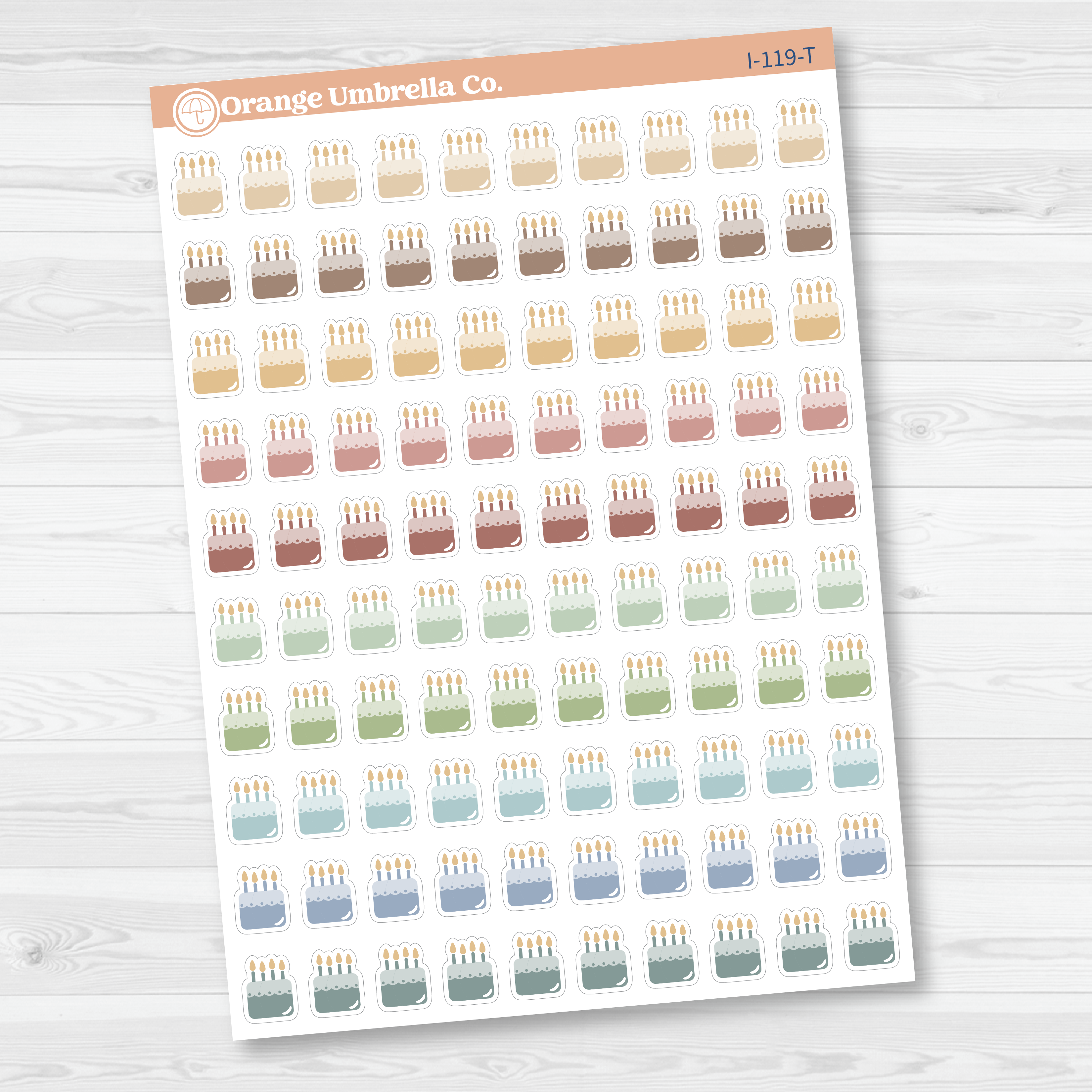 Birthday Cake Icon Planner Stickers | I-119