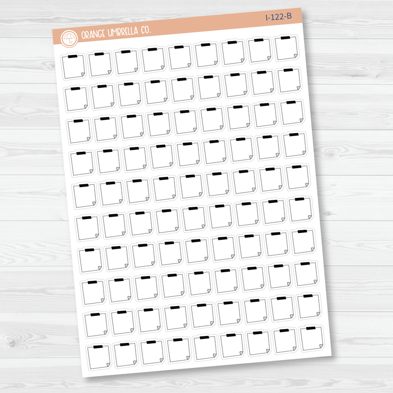 Sticky Notes - Mini Icon Planner Stickers | I-122