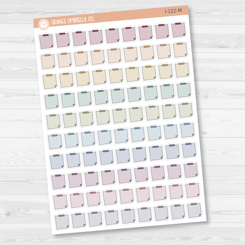 Sticky Notes - Mini Icon Planner Stickers | I-122