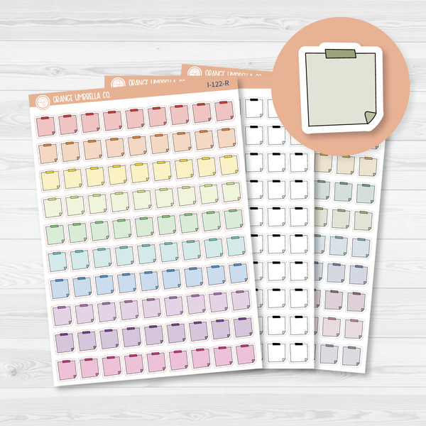 Sticky Notes - Mini Icon Planner Stickers | I-122 / 903-075