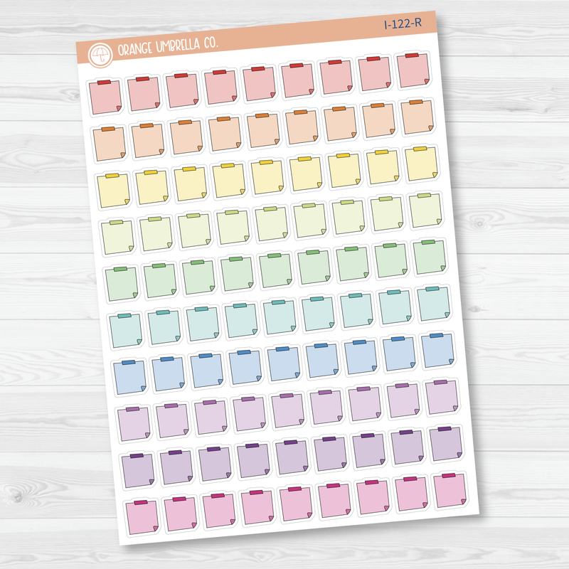 Sticky Notes - Mini Icon Planner Stickers | I-122