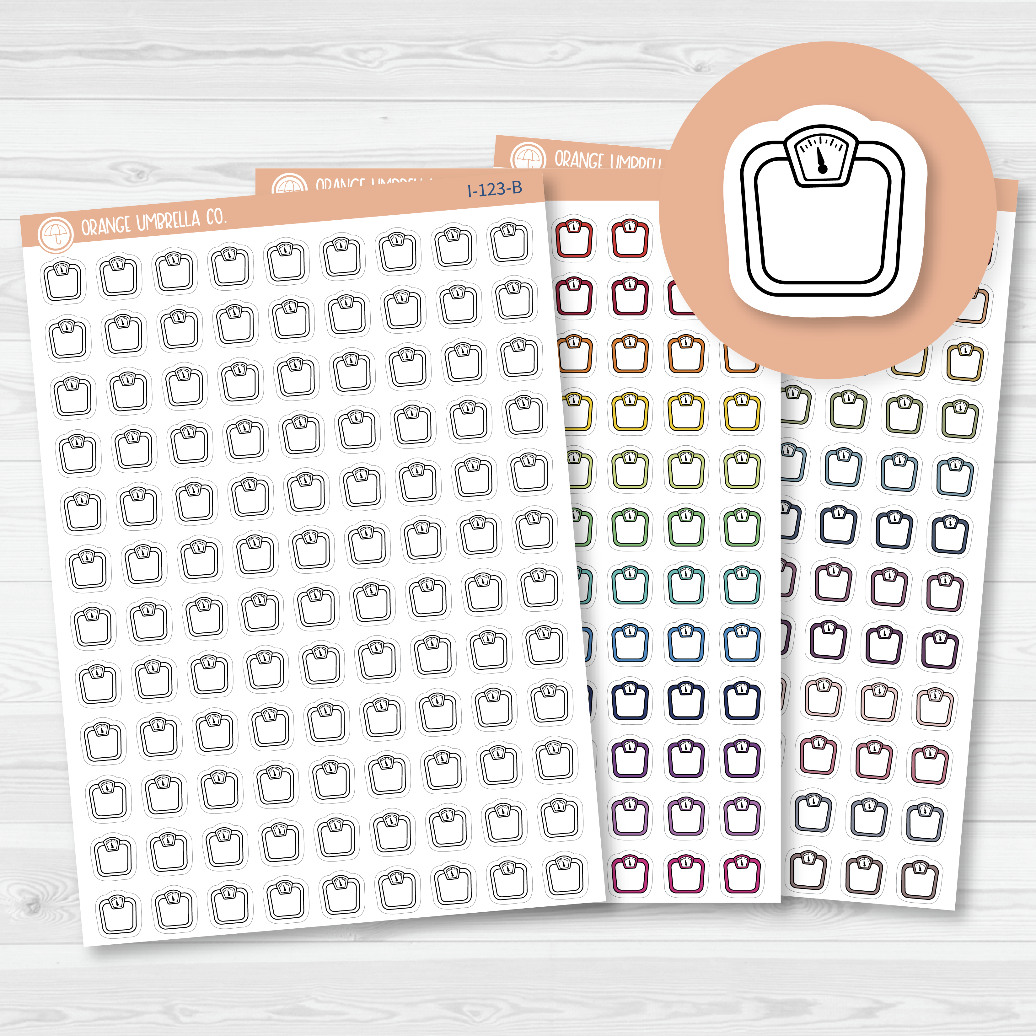 Scale Icon Planner Stickers | I-123