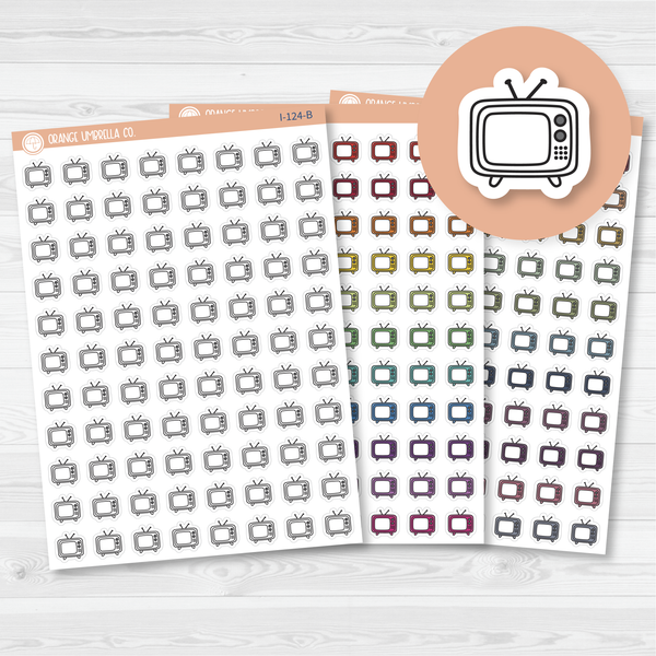 TV Icon Planner Stickers | I-124