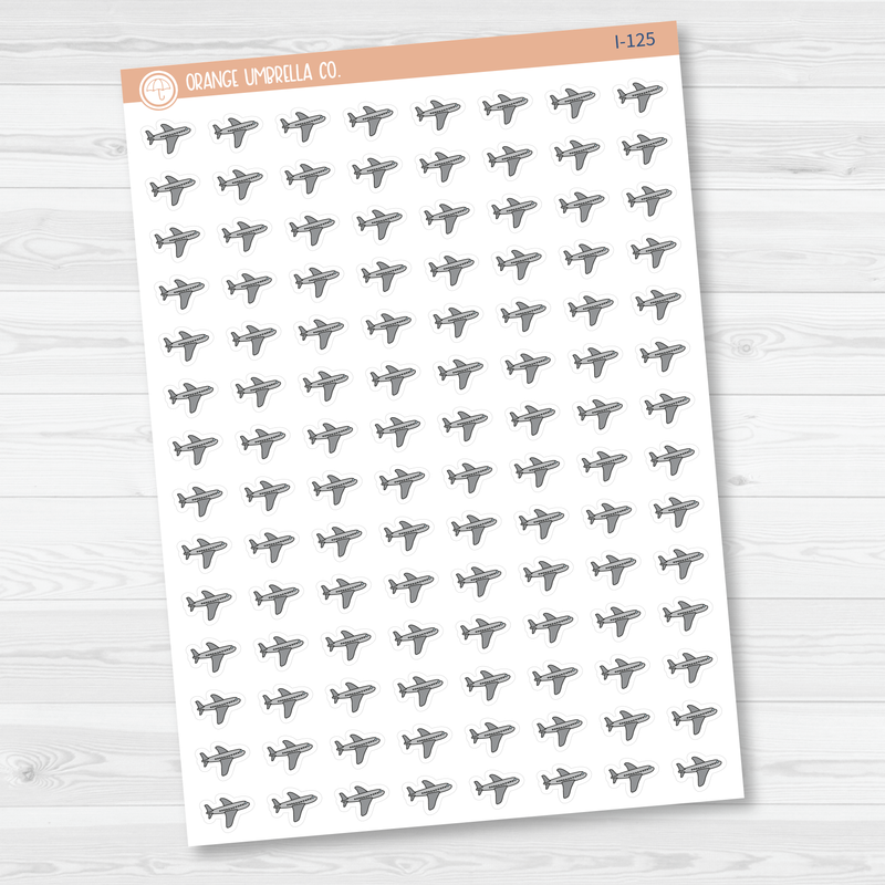 Airplane Icon Planner Stickers | I-125