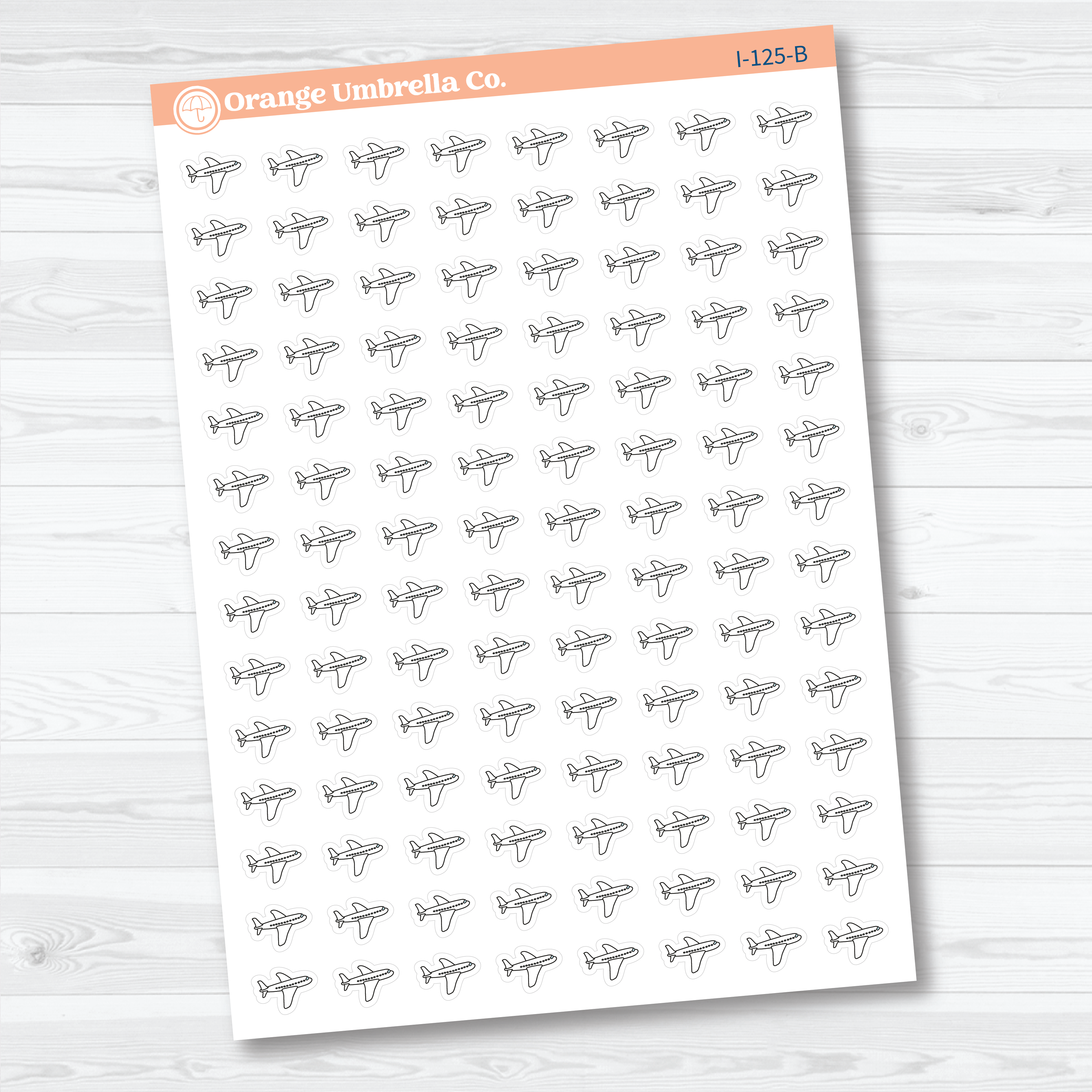 Airplane Icon Planner Stickers | Flight Tracking Travel Labels | I-125