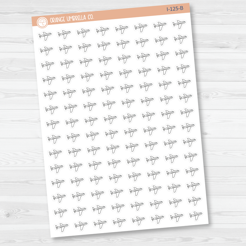 Airplane Icon Planner Stickers | I-125