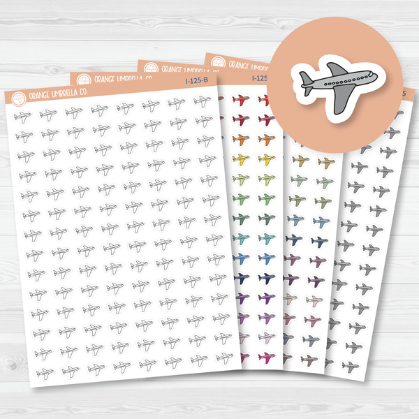 Airplane Icon Planner Stickers | I-125