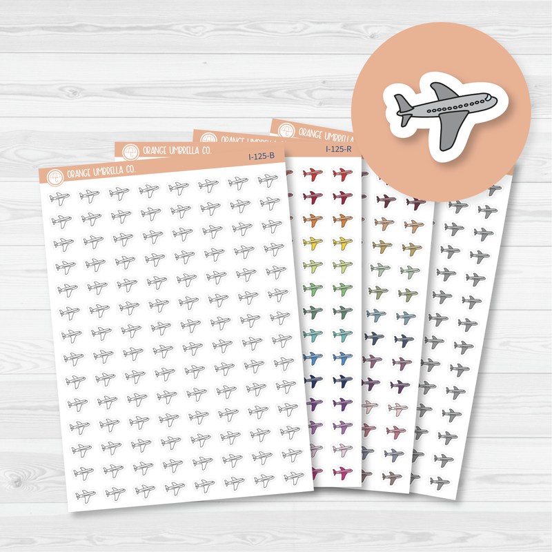 Airplane Icon Planner Stickers | I-125