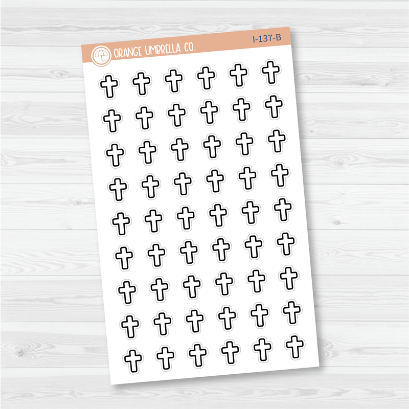 Cross Icon Planner Stickers | I-137