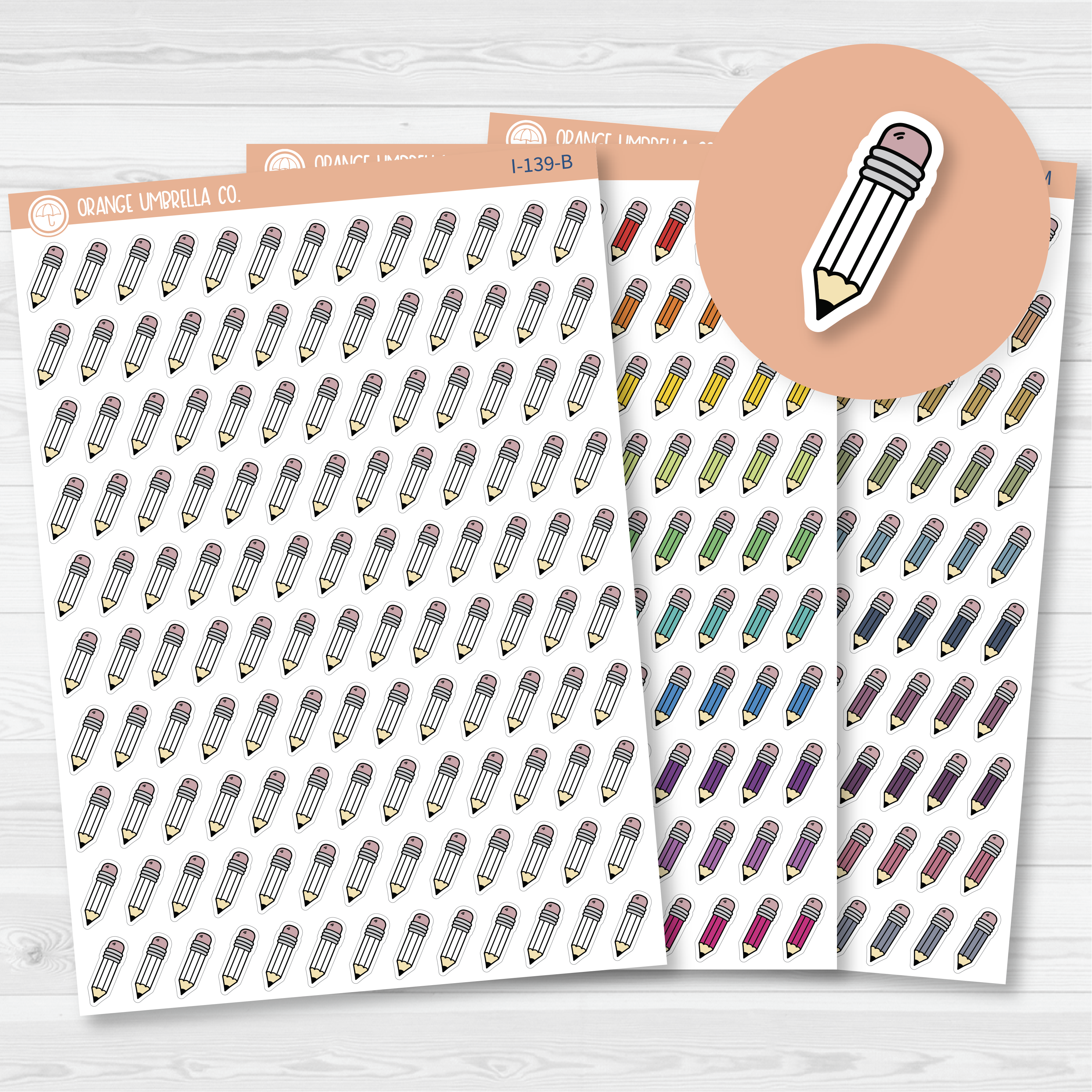 Pencil Icon Planner Stickers | I-139