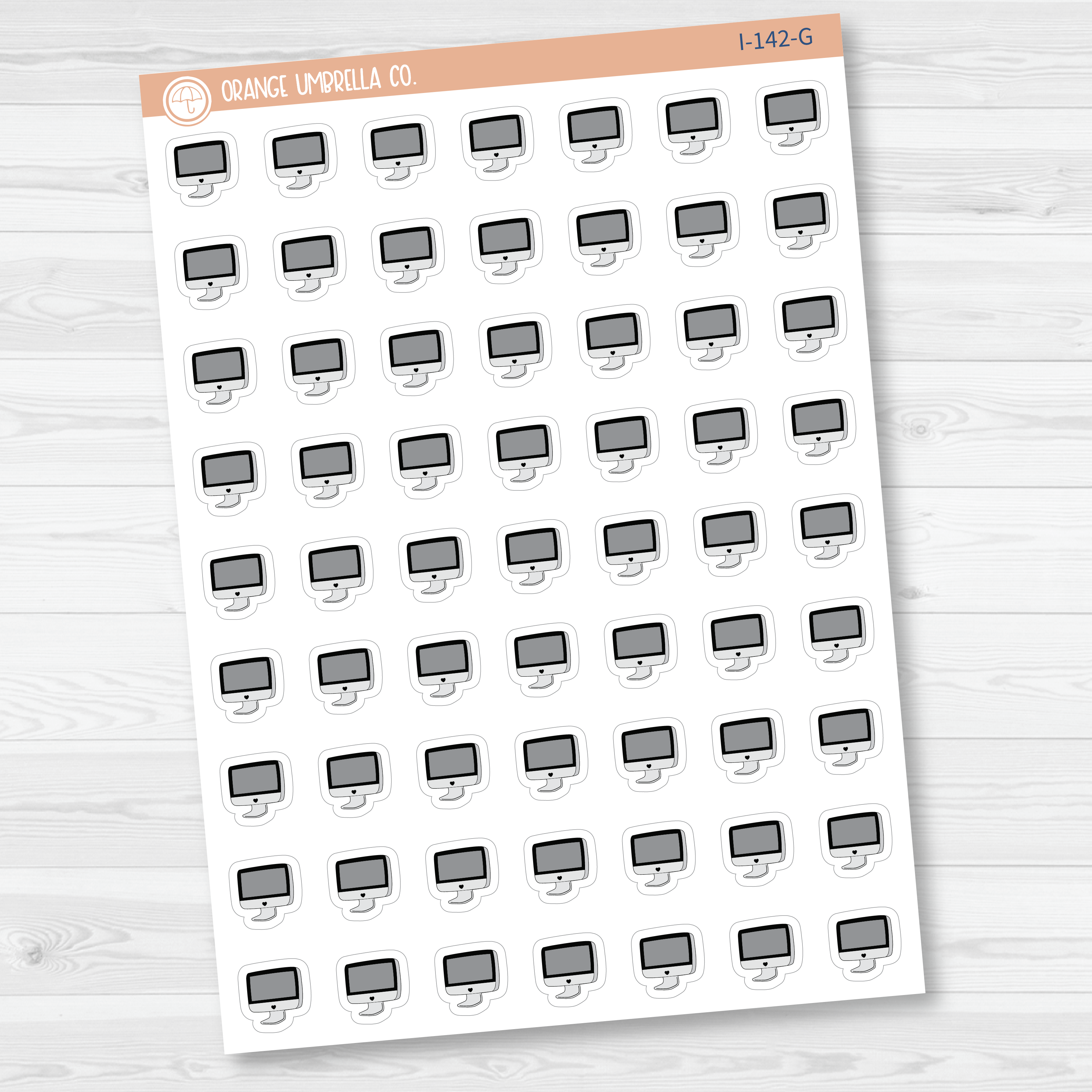 Computer Work Icon Planner Stickers | I-142