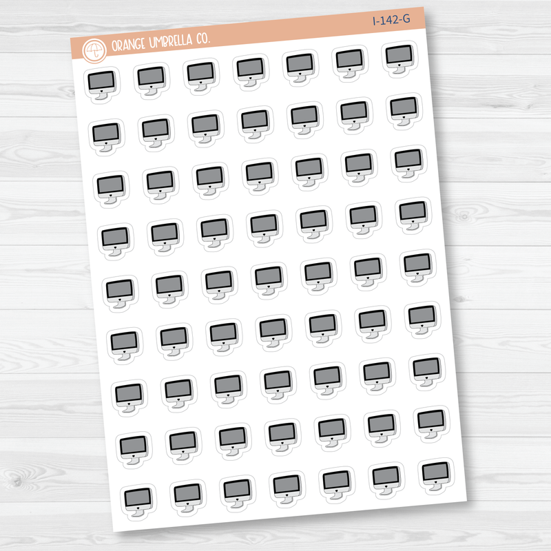 Computer Work Icon Planner Stickers | I-142