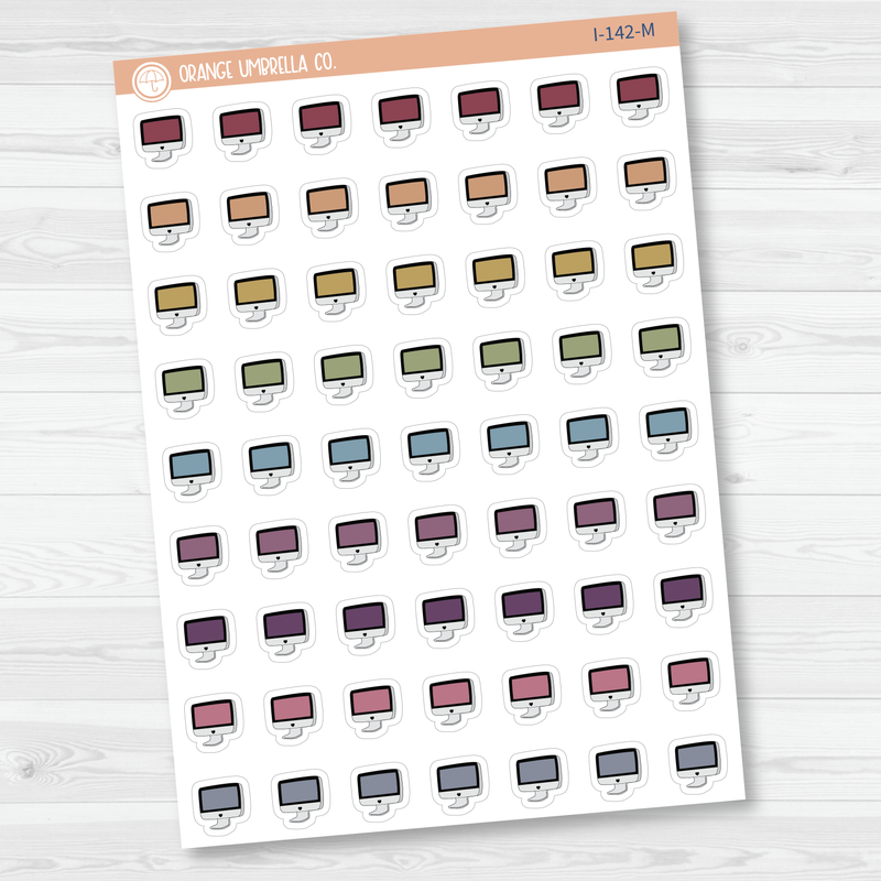 Computer Work Icon Planner Stickers | I-142