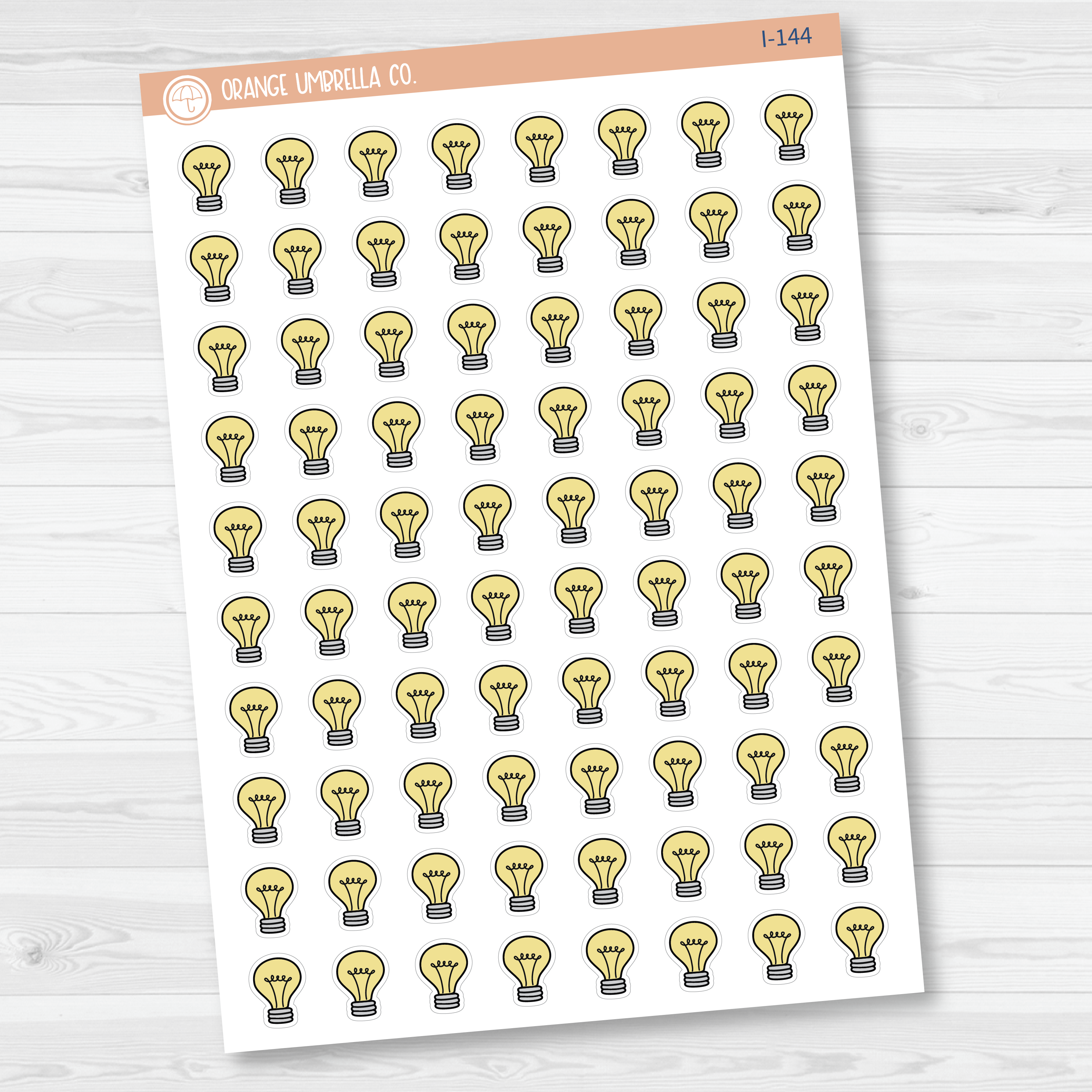 Light Bulb Icon Planner Stickers | I-144-I-145