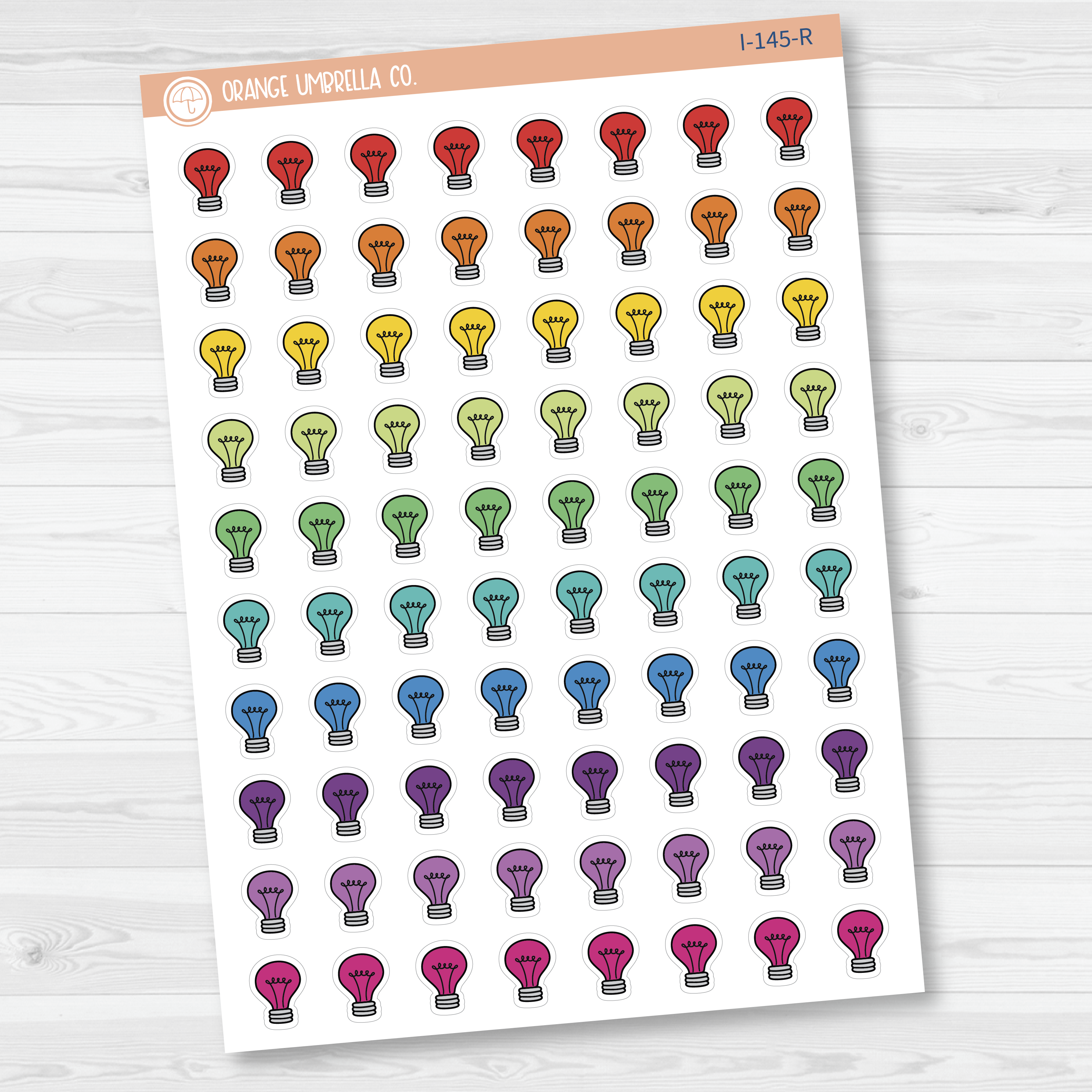 Light Bulb Icon Planner Stickers | I-144-I-145