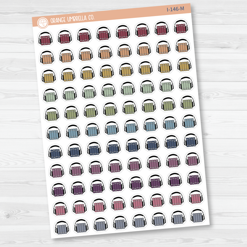 Audiobook Icon Planner Stickers | I-146