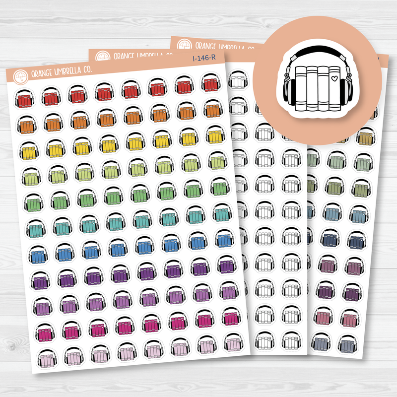 Audiobook Icon Planner Stickers | I-146