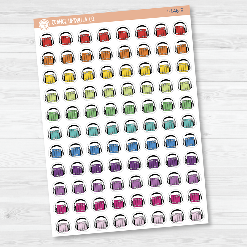 Audiobook Icon Planner Stickers | I-146