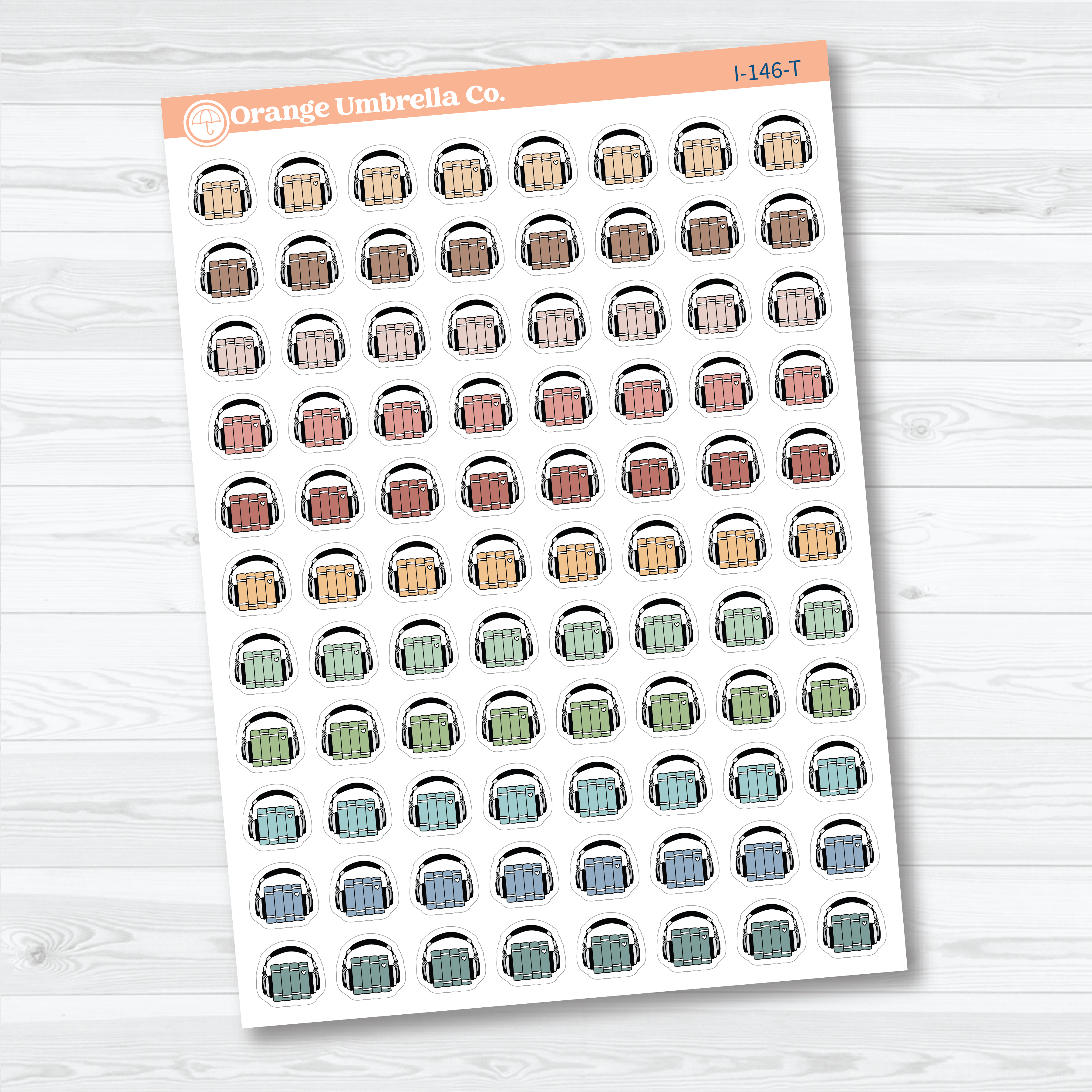 Audiobook Icon Planner Stickers | I-146