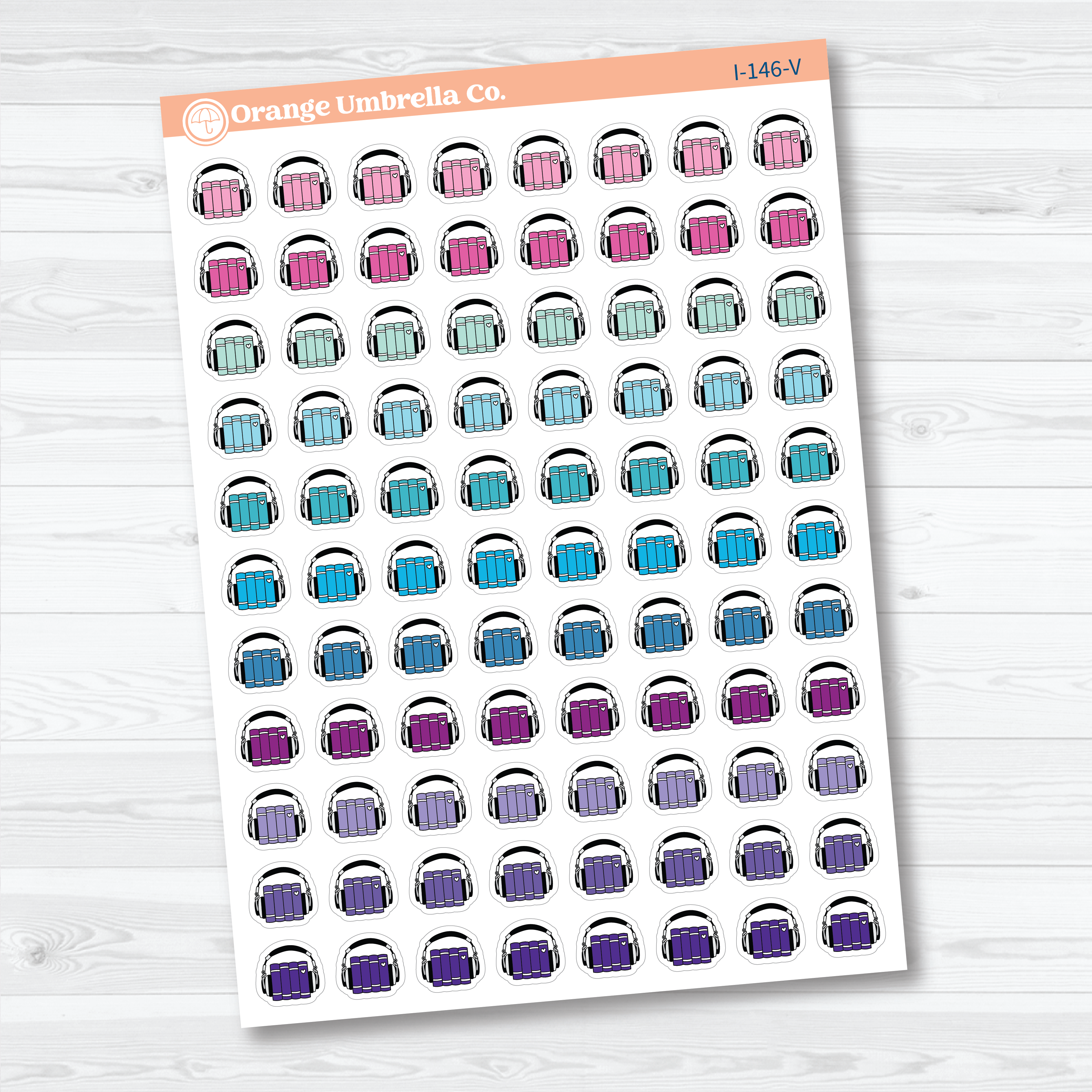 Audiobook Icon Planner Stickers | I-146
