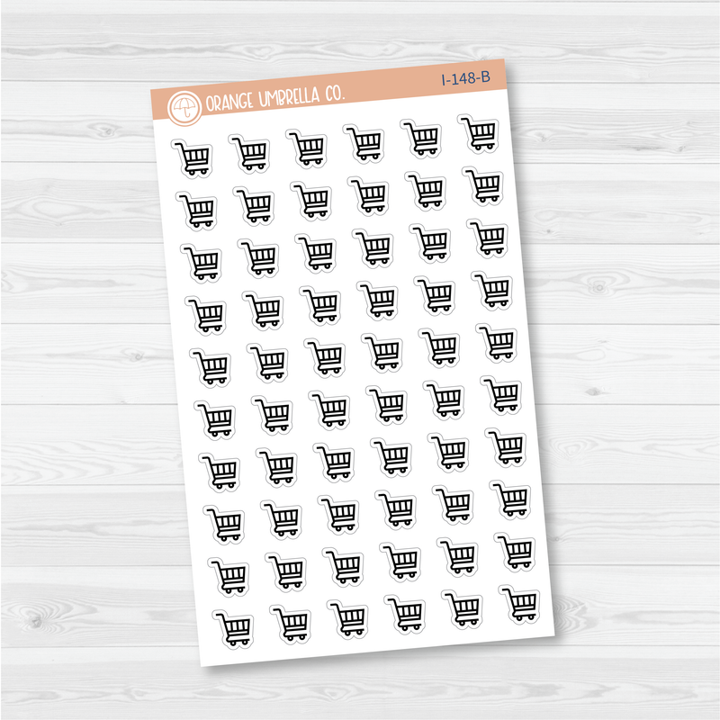 Grocery Cart Icon Planner Stickers | I-148