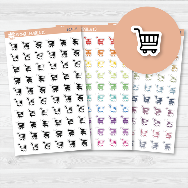 Grocery Cart Icon Planner Stickers | I-148