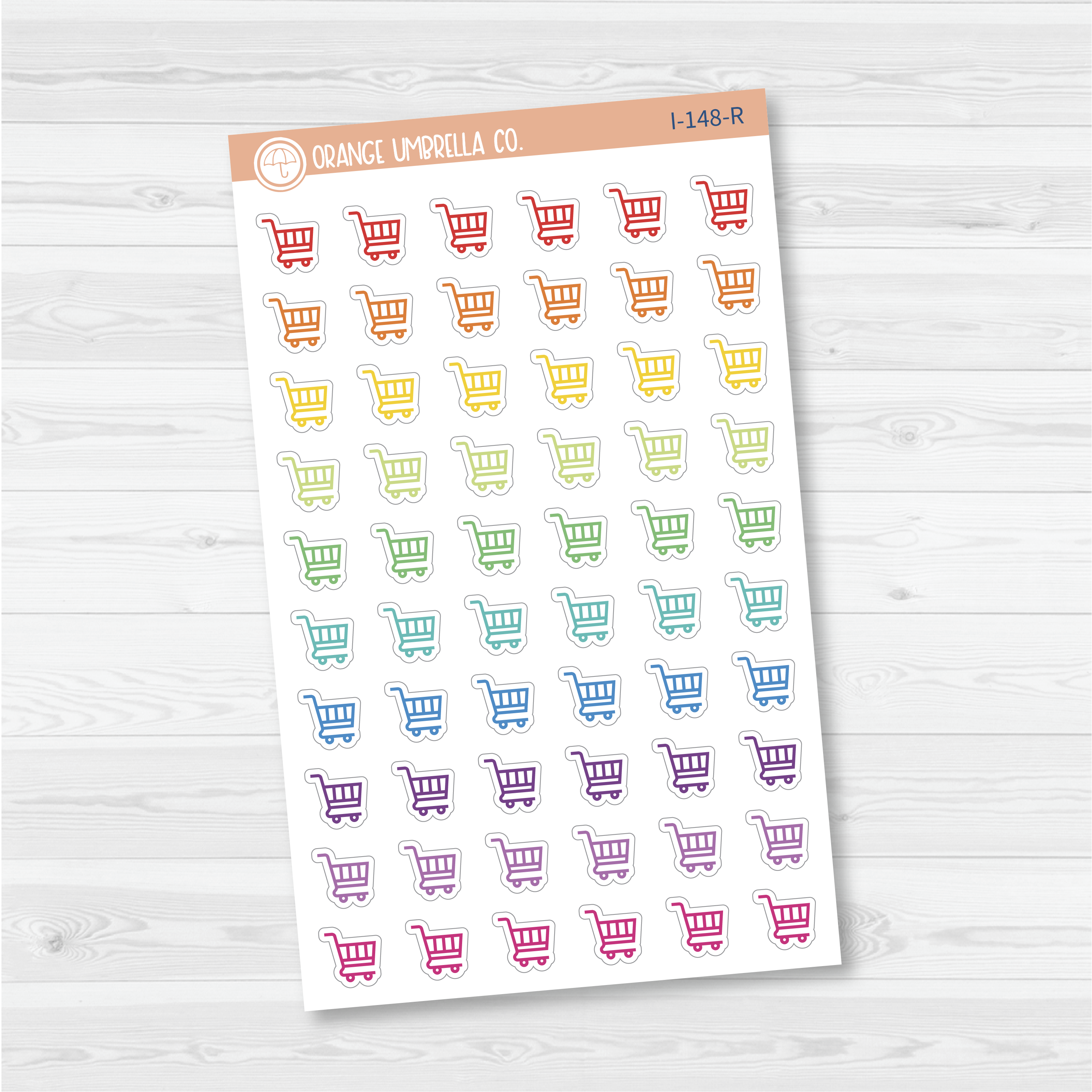 Grocery Cart Icon Planner Stickers | I-148