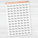 Lawn Mower Clear Matte Planner Stickers | Yard Work Icon Planner Stickers | I-149-CM