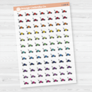 Lawn Mower Clear Matte Planner Stickers | Yard Work Icon Planner Stickers | I-149-CM