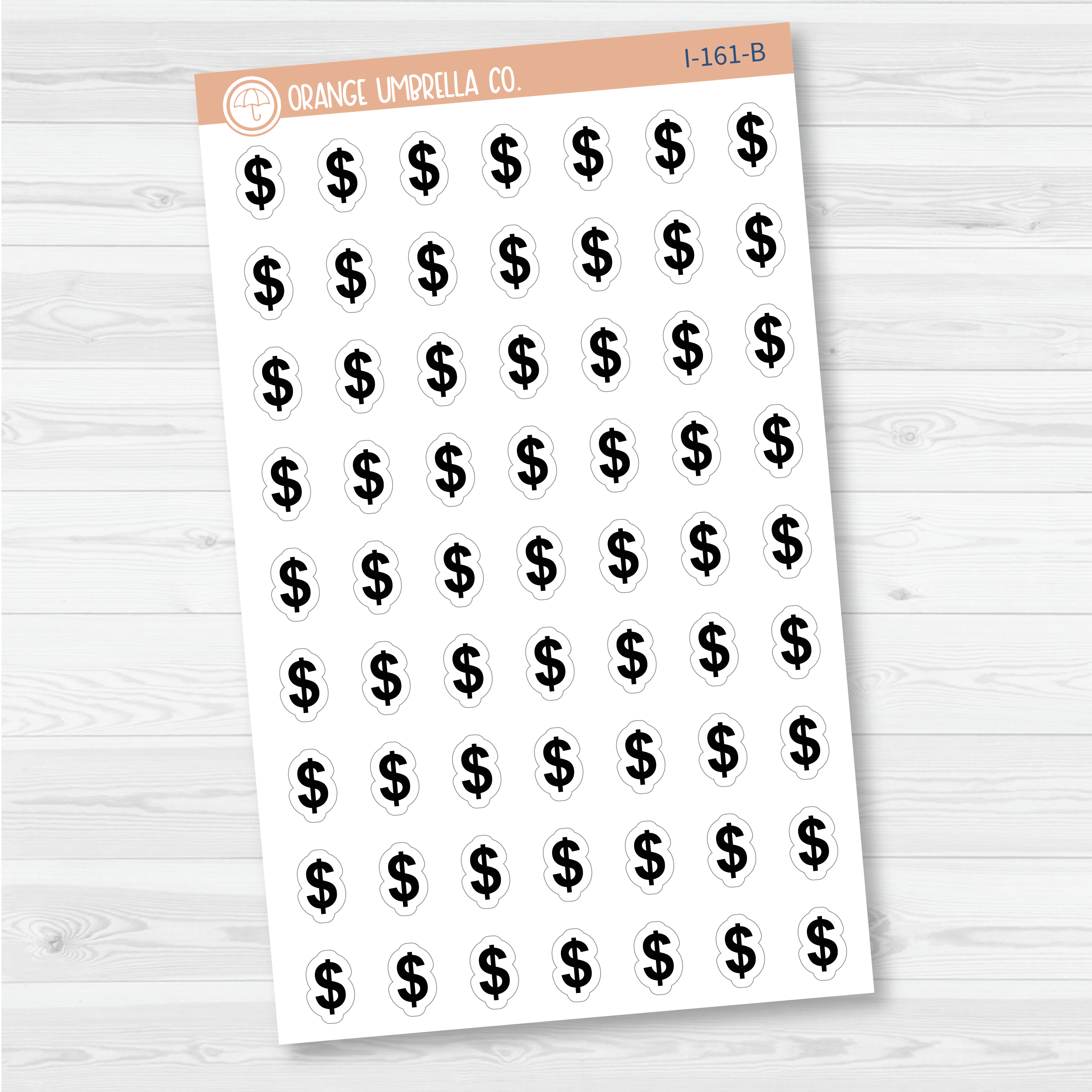 Dollar Sign Icon Planner Stickers | I-161