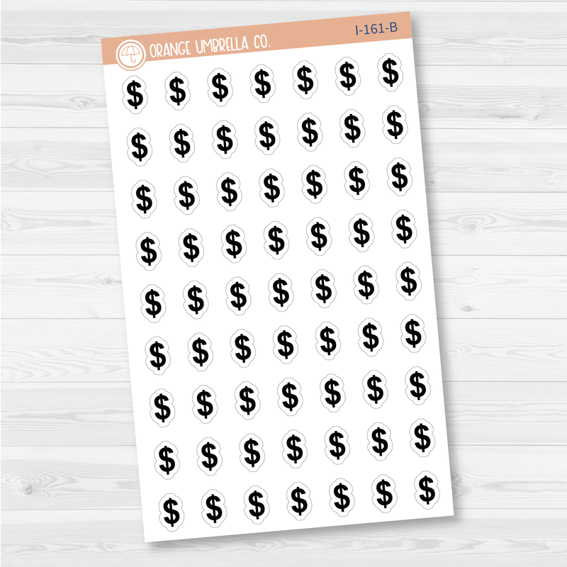 Dollar Sign Icon Planner Stickers | I-161