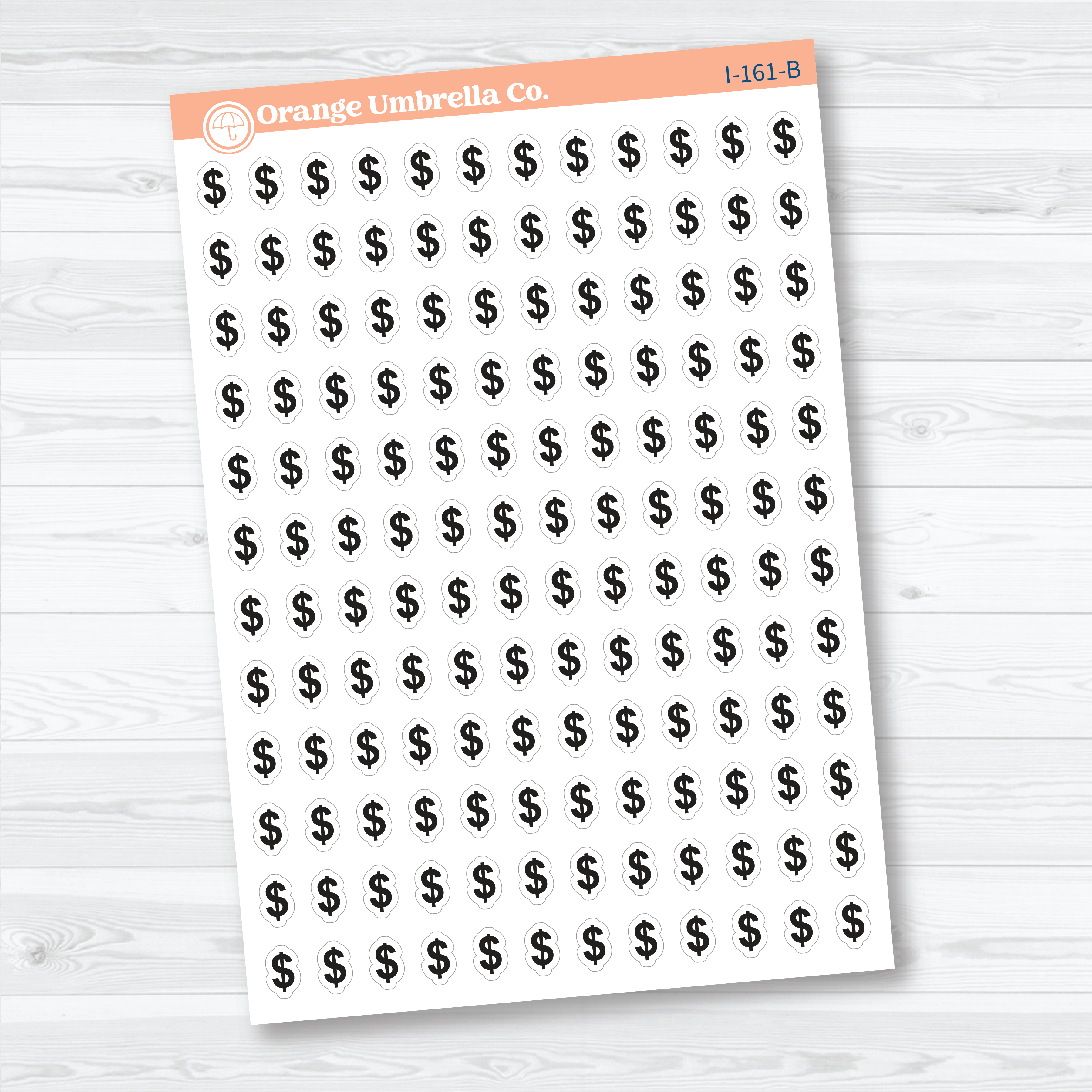 Dollar Sign Icon Planner Stickers | I-161