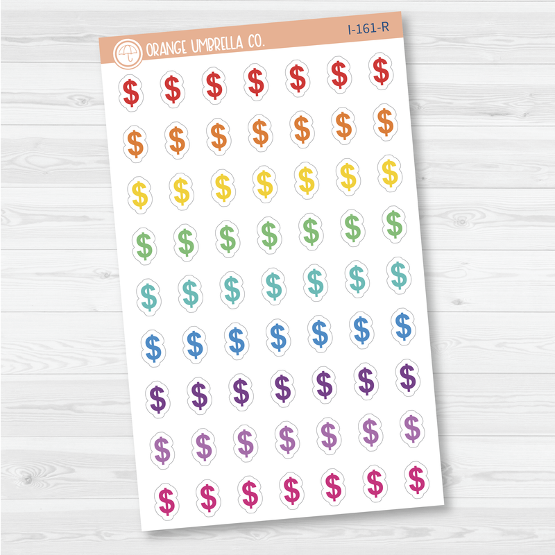 Dollar Sign Icon Planner Stickers | I-161