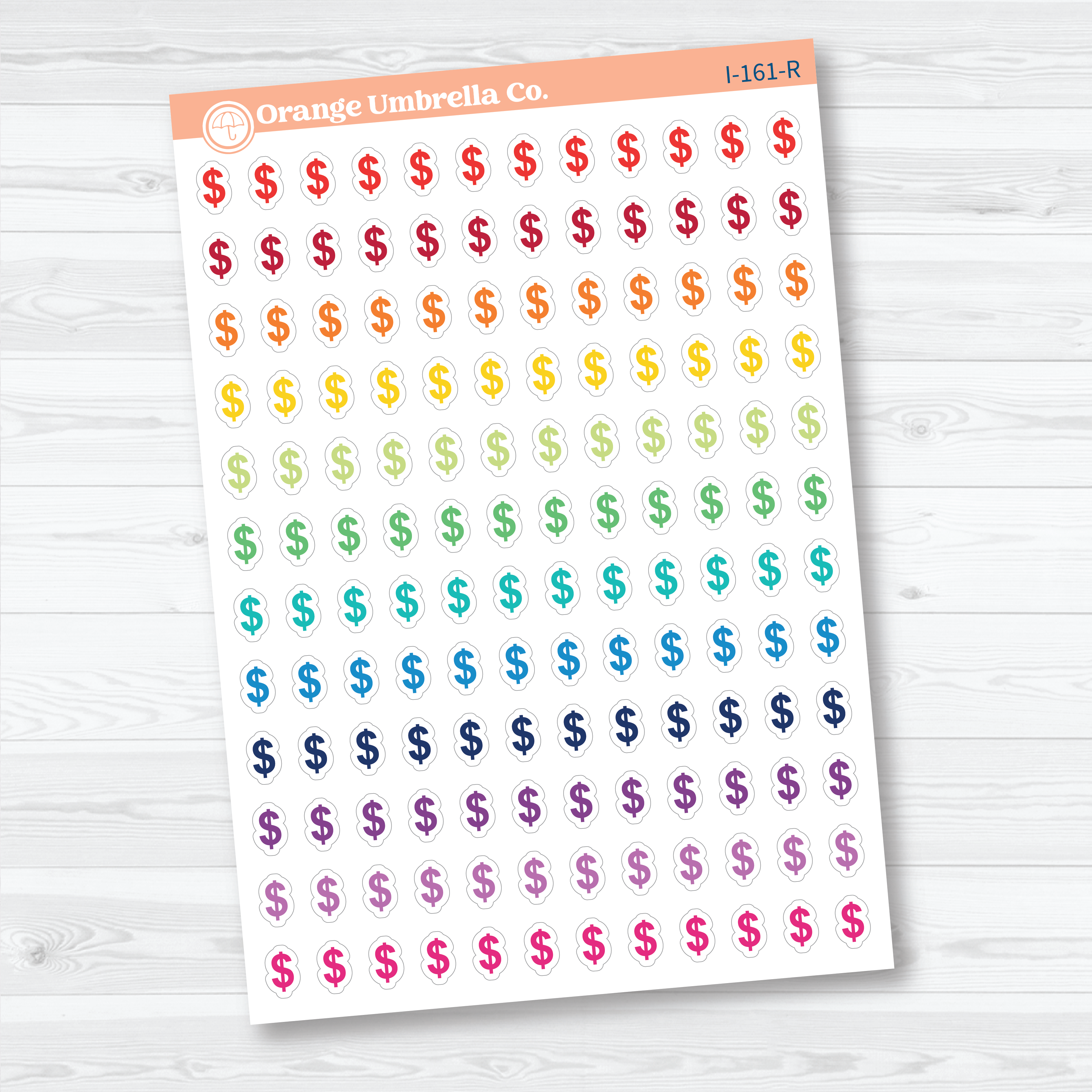 Dollar Sign Icon Planner Stickers | I-161
