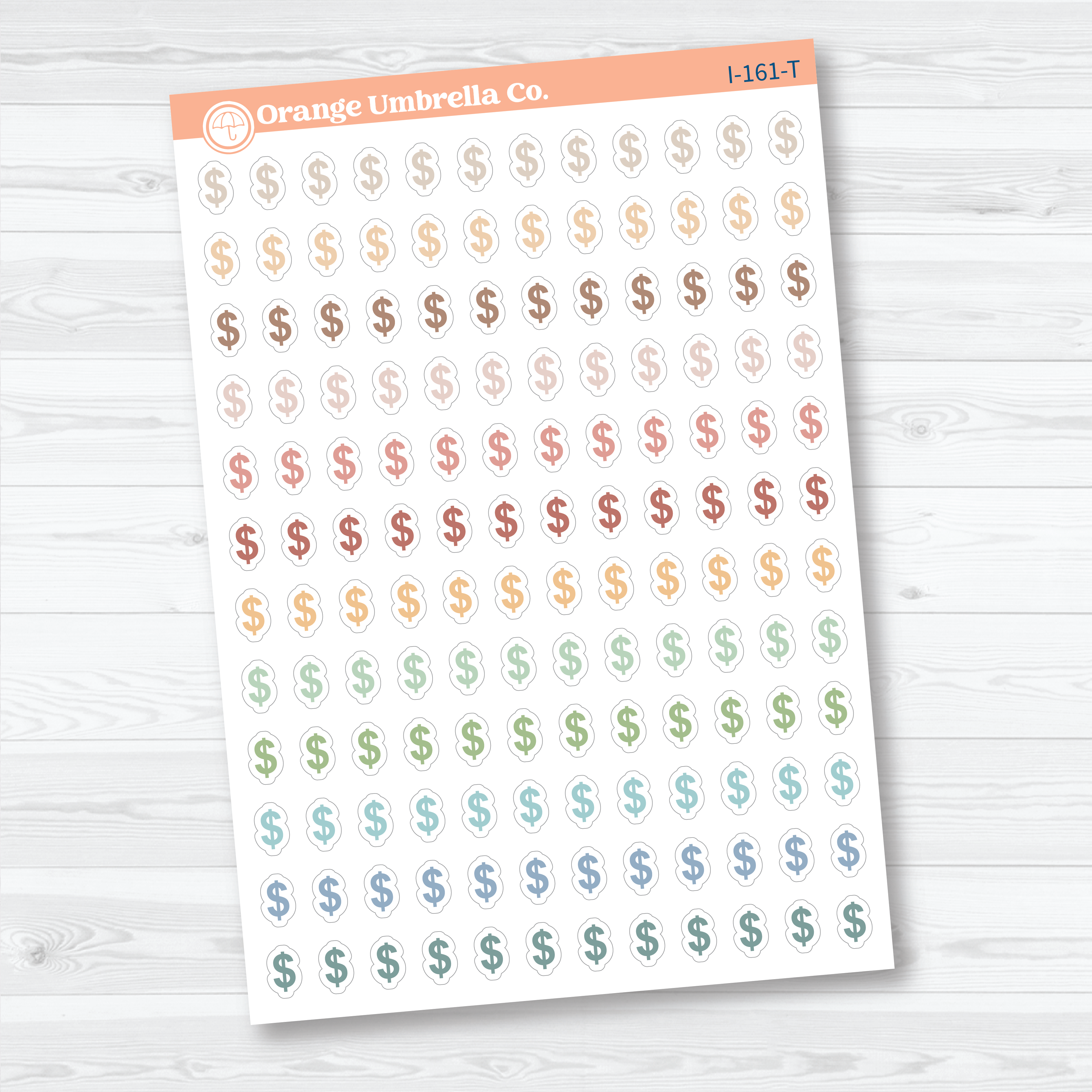 Dollar Sign Icon Planner Stickers | I-161