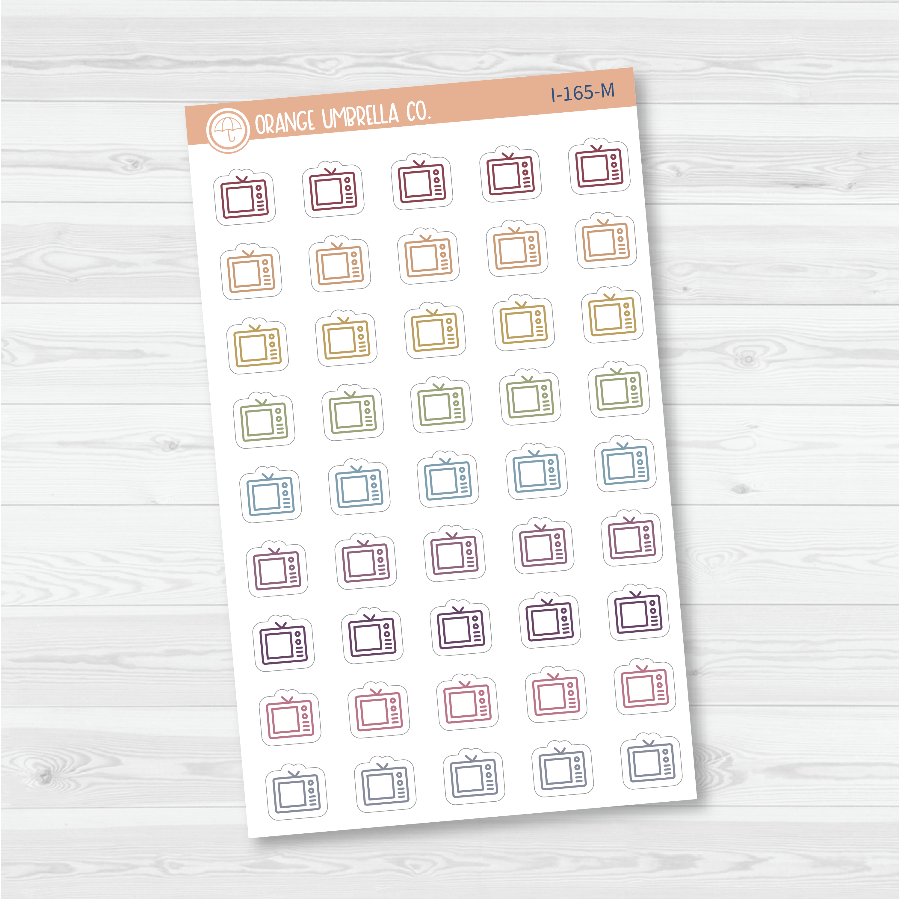TV Icon Planner Stickers | I-165