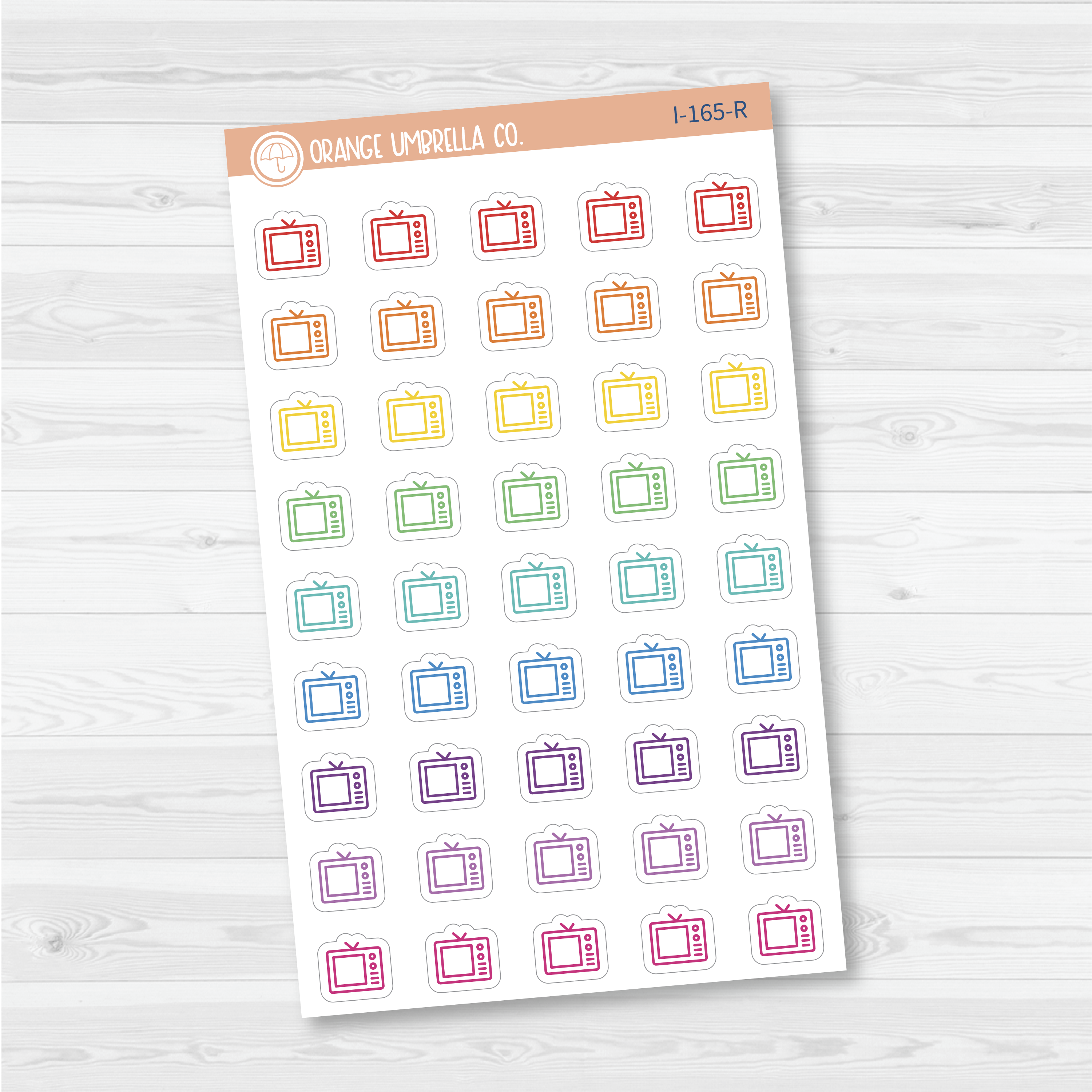 TV Icon Planner Stickers | I-165