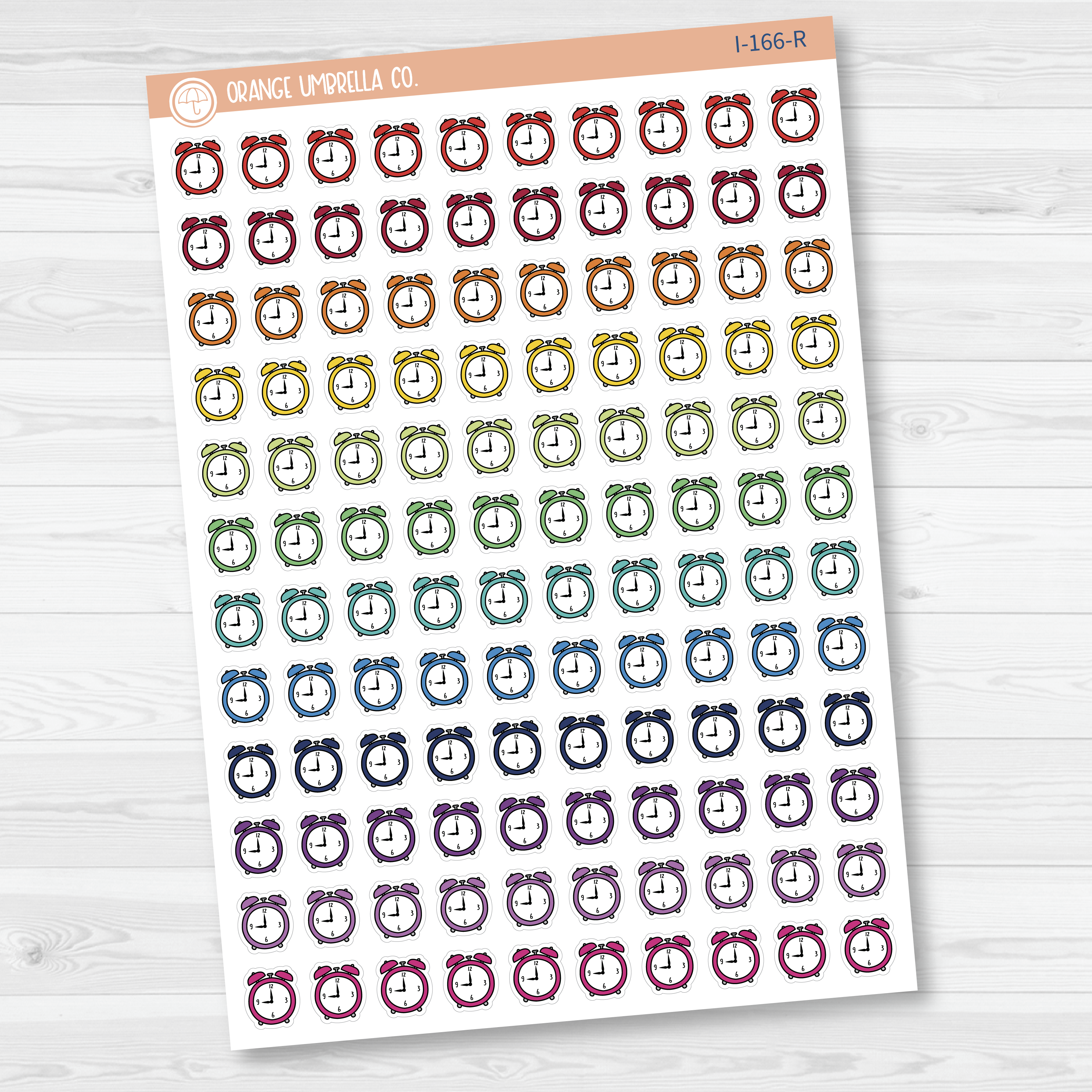 Alarm Clock Icon Planner Stickers | I-166