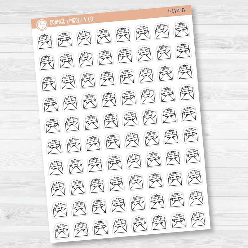 Bill Payment Icon Planner Stickers | I-174