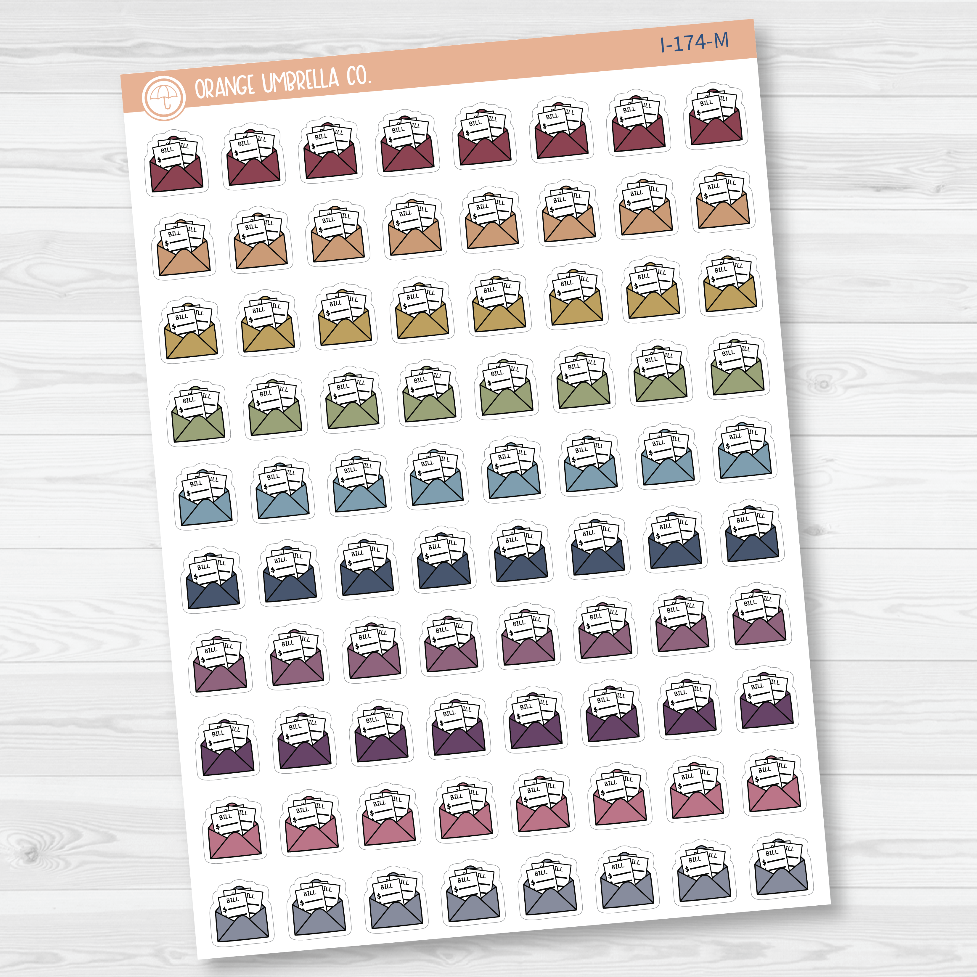 Bill Payment Icon Planner Stickers | I-174