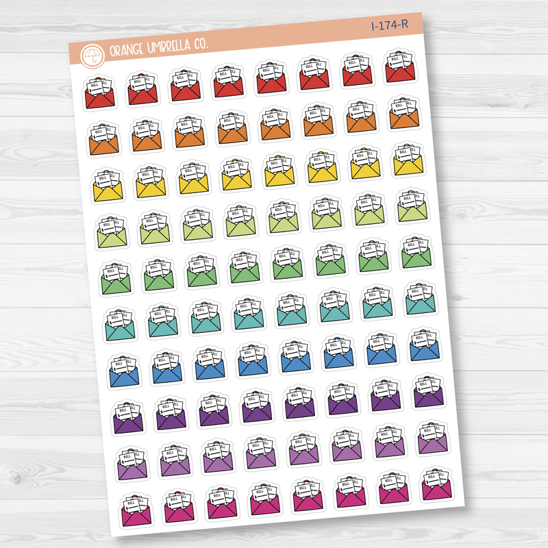 Bill Payment Icon Planner Stickers | I-174