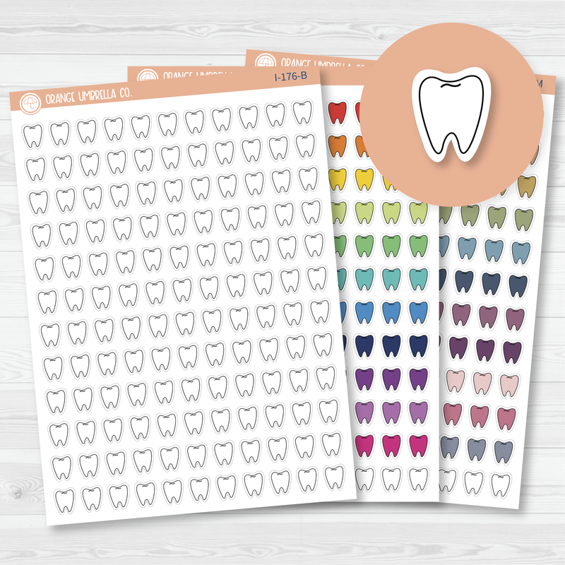 Tooth Icon Planner Stickers | I-176