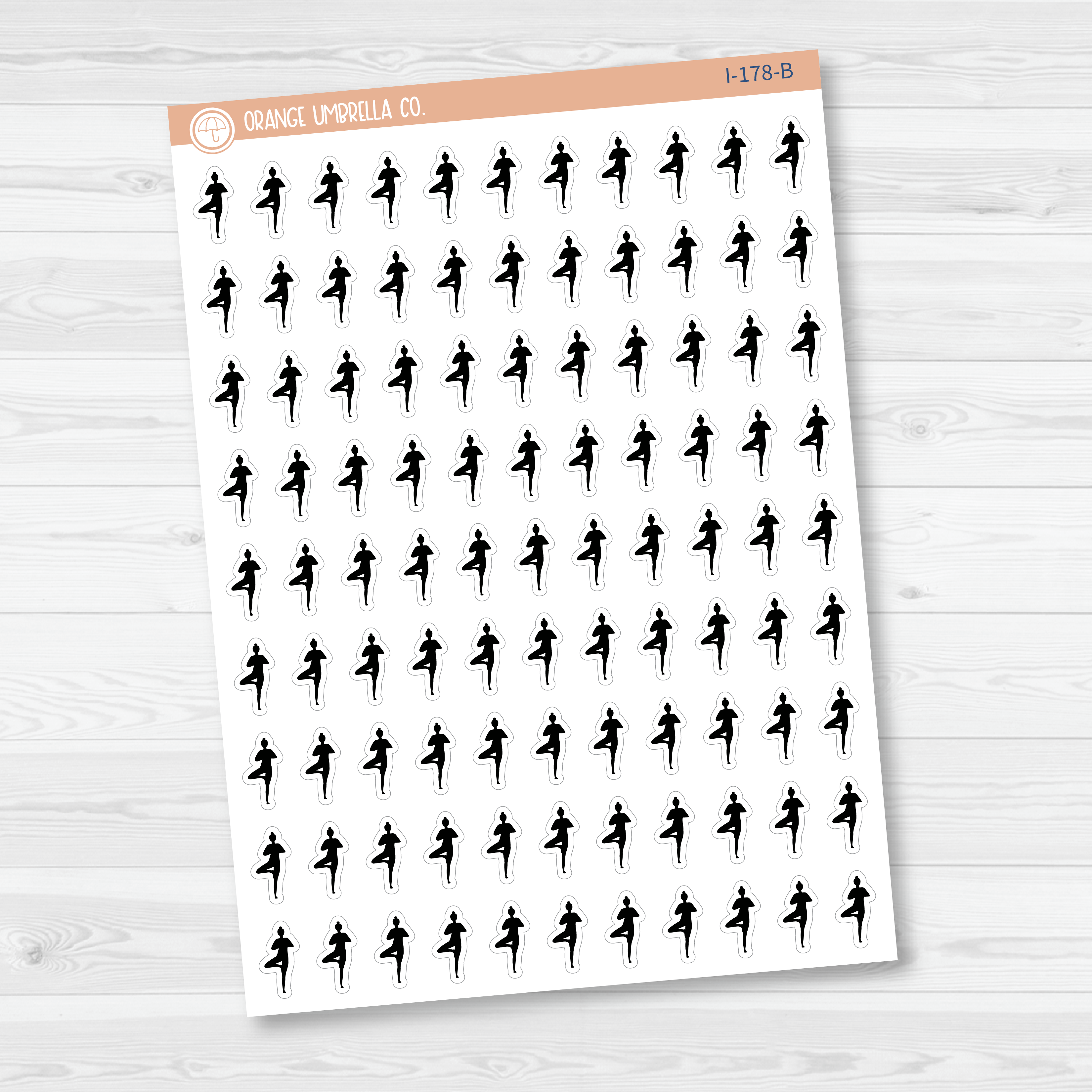 Yoga Girl Icon Planner Stickers | I-178